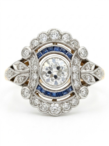 Antique art deco - deco, 18k