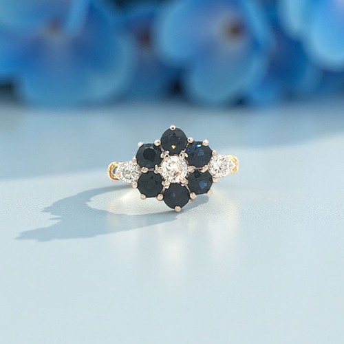 Vintage 18ct gold sapphire and - 18ct,