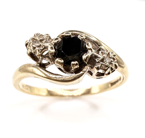 9ct gold sapphire - gold, &