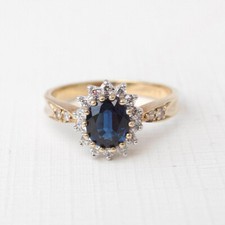 Vintage 3 Ct Oval Cut Blue