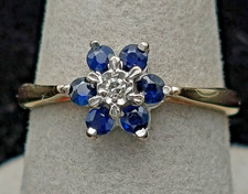 Vintage 9ct Gold Sapphire &