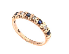 Vintage 9ct Gold Sapphire &
