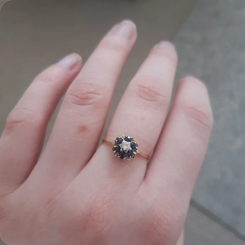 Vintage sapphire and diamond - sapphire,