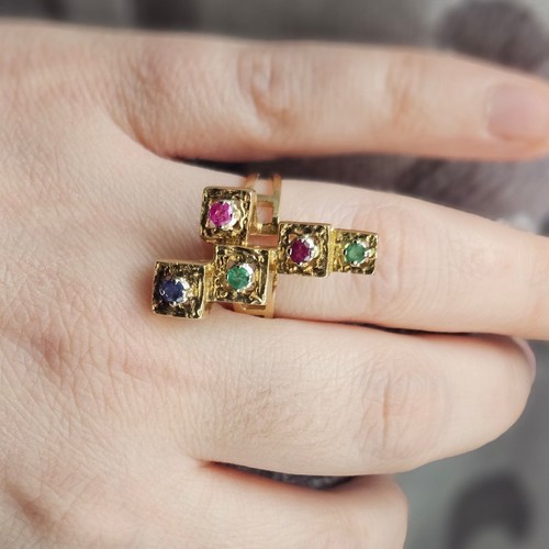 18k yellow gold brutalist - yellow,