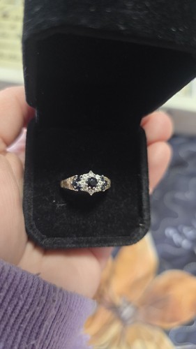 Vintage sapphire cluster - sapphire,