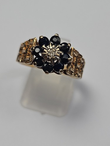 Vintage 9ct gold sapphire - vintage,