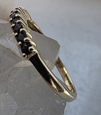 Vintage 9ct Gold Sapphire Half