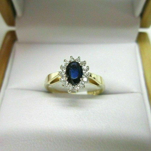 Vintage 3ct oval cut blue - 3ct,