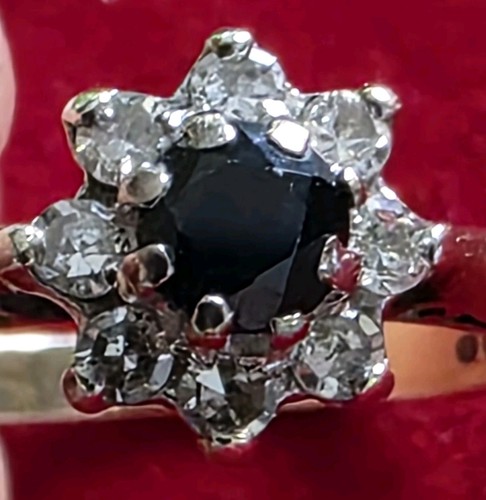 Vintage 9ct gold sapphire - 9ct,