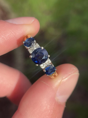 Vintage 18ct gold - vintage, sapphire