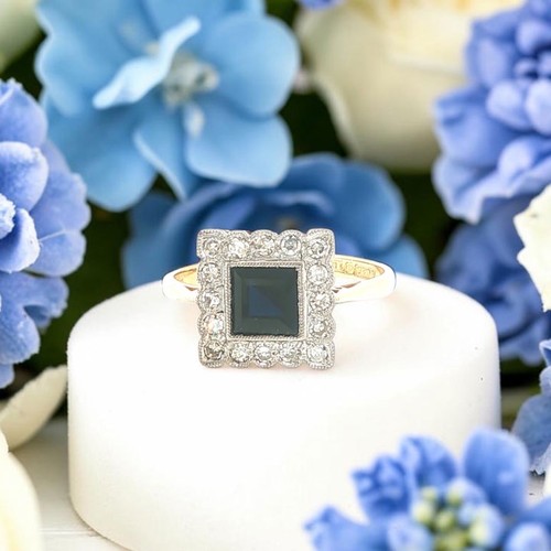 Vintage 18ct gold - gold, sapphire