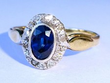 Vintage 9ct Gold Sapphire &