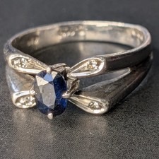 Sterling silver sapphire