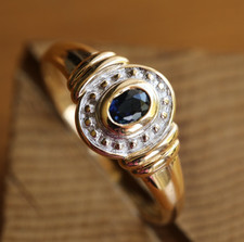 9ct Solid Yellow Gold Sapphire
