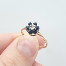 Vintage 9ct Gold Sapphire &